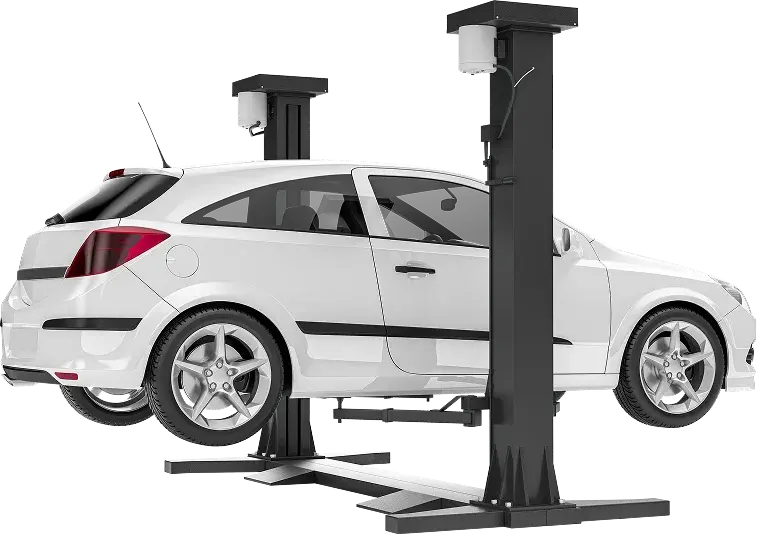 Машина на подъемнике